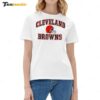 Cleveland Browns White Helmet Ladies Boyfriend Shirt