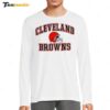 Cleveland Browns White Helmet Long Sleeve Shirt