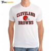 Cleveland Browns White Helmet Premium SS T Shirt