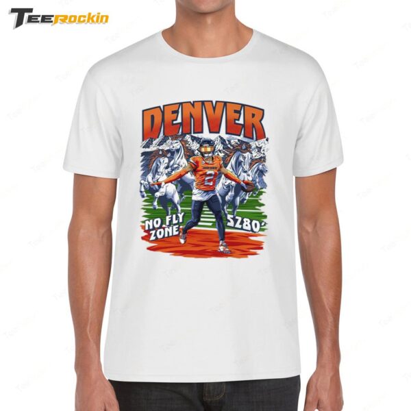 Denver Broncos No Fly Zone SZ80 Dark Horse X Pat Surtain 2024 Shirt