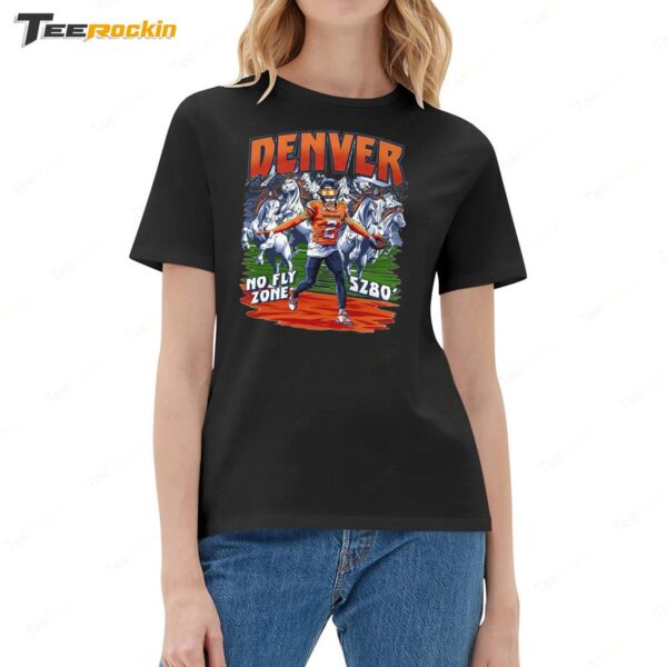 Denver Broncos Pat Surtain II No Fly Zone Ladies Boyfriend Shirt