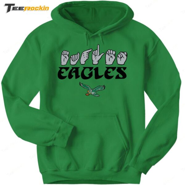 Green Philadelphia Eagles 2024 Love Sign Language Hoodie