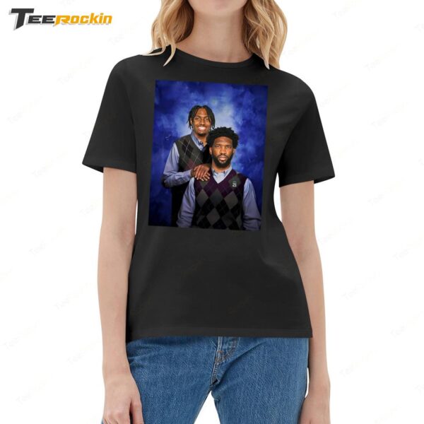 Joel Embiid Tyrese Maxey 76rs Vintage Ladies Boyfriend Shirt