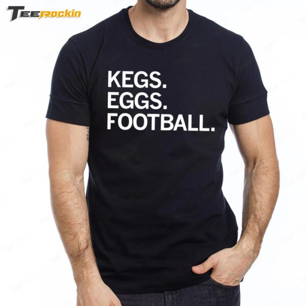 Kegs Eggs Football Premium SS T Shirt