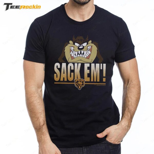 Looney Tunes Taz Sack Em' x Chicago Bears Premium SS T Shirt