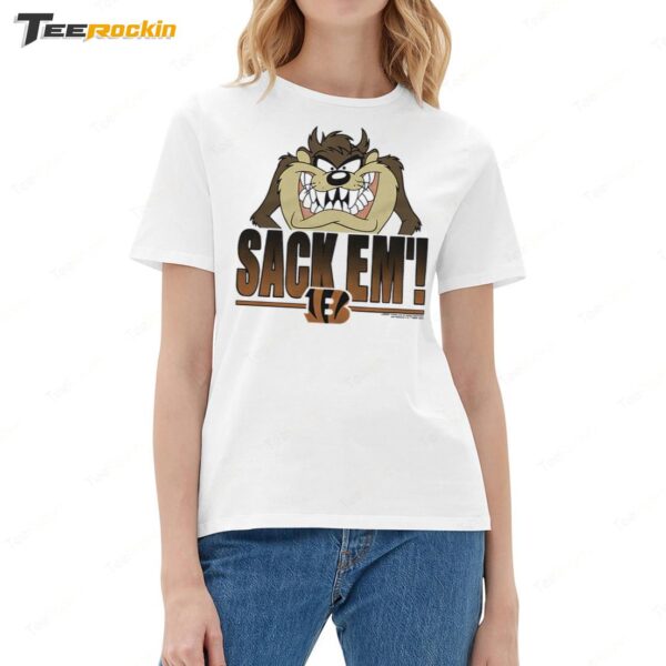 Looney Tunes Taz Sack Em' x New York Giants Ladies Boyfriend Shirt