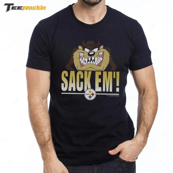 Looney Tunes Taz Sack Em' x Pittsburgh Steelers Premium SS T Shirt