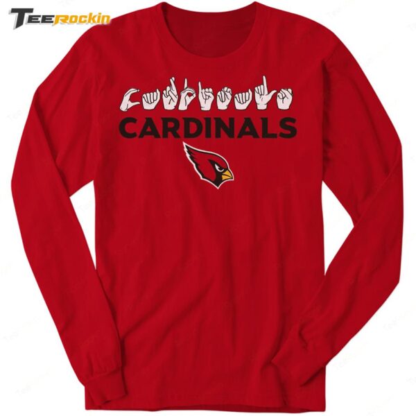 Love Sign Cardinals ASL Long Sleeve Shirt