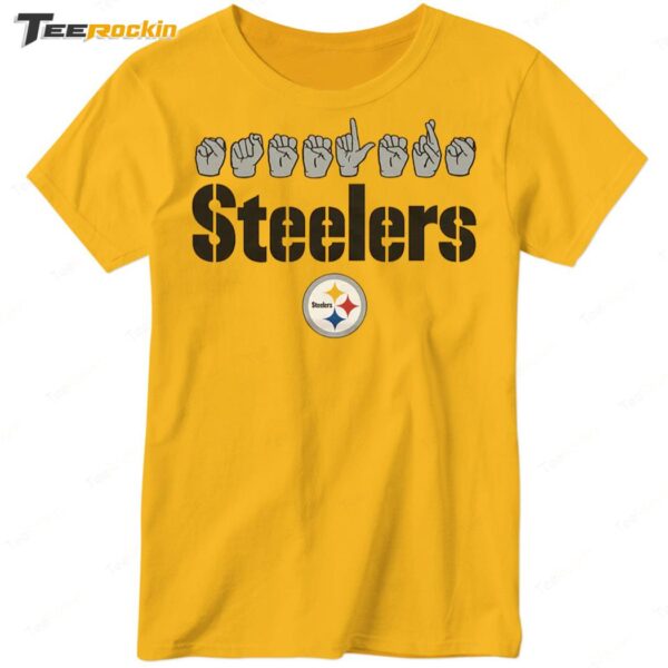 Love Sign Steelers ASL Ladies Boyfriend Shirt