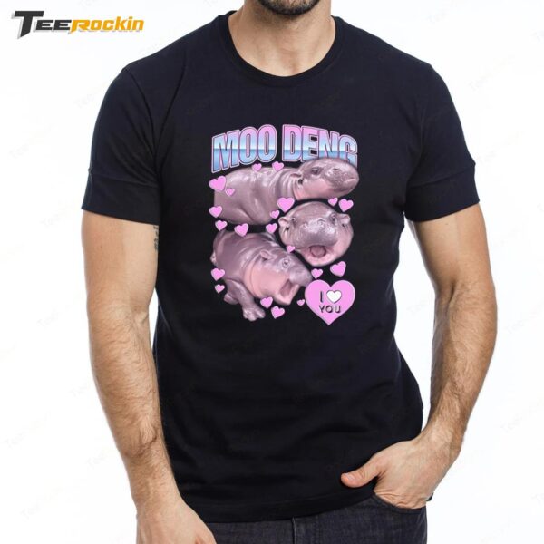 Moo Deng I Love You Premium SS T Shirt