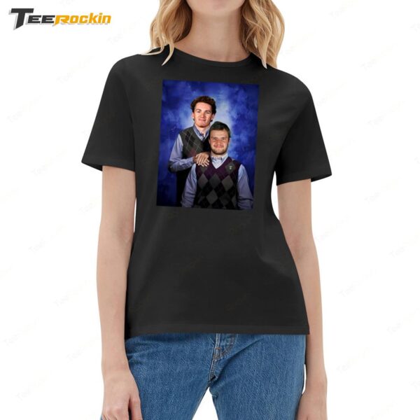 NHL Step Brothers Aleksander Barkov Mathew Tkachuk Soccer Team Ladies Boyfriend Shirt