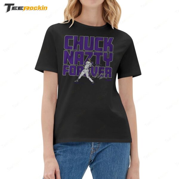 New Charlie Blackmon Colorado Rockies Chuck Nazty Forever Ladies Boyfriend Shirt