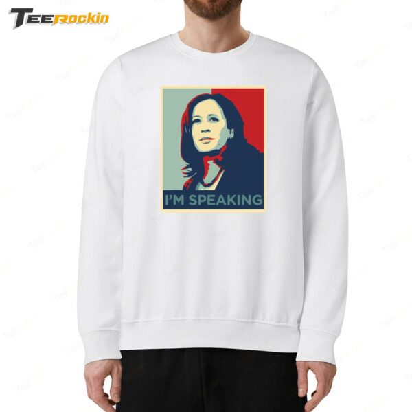 New Stephen King Wearing Kamala Harris I'm Speaking Sweatshirt