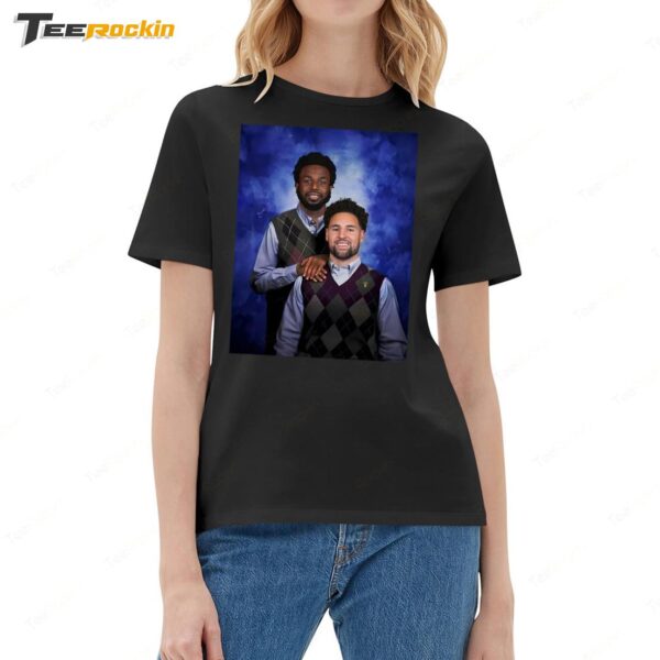 Step Brothers Klay Thompson Andrew Wiggins Ladies Boyfriend Shirt