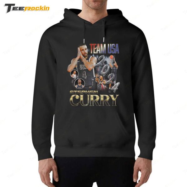 Stephen Curry Team Usa Night Paris Olympic 2024 Hoodie