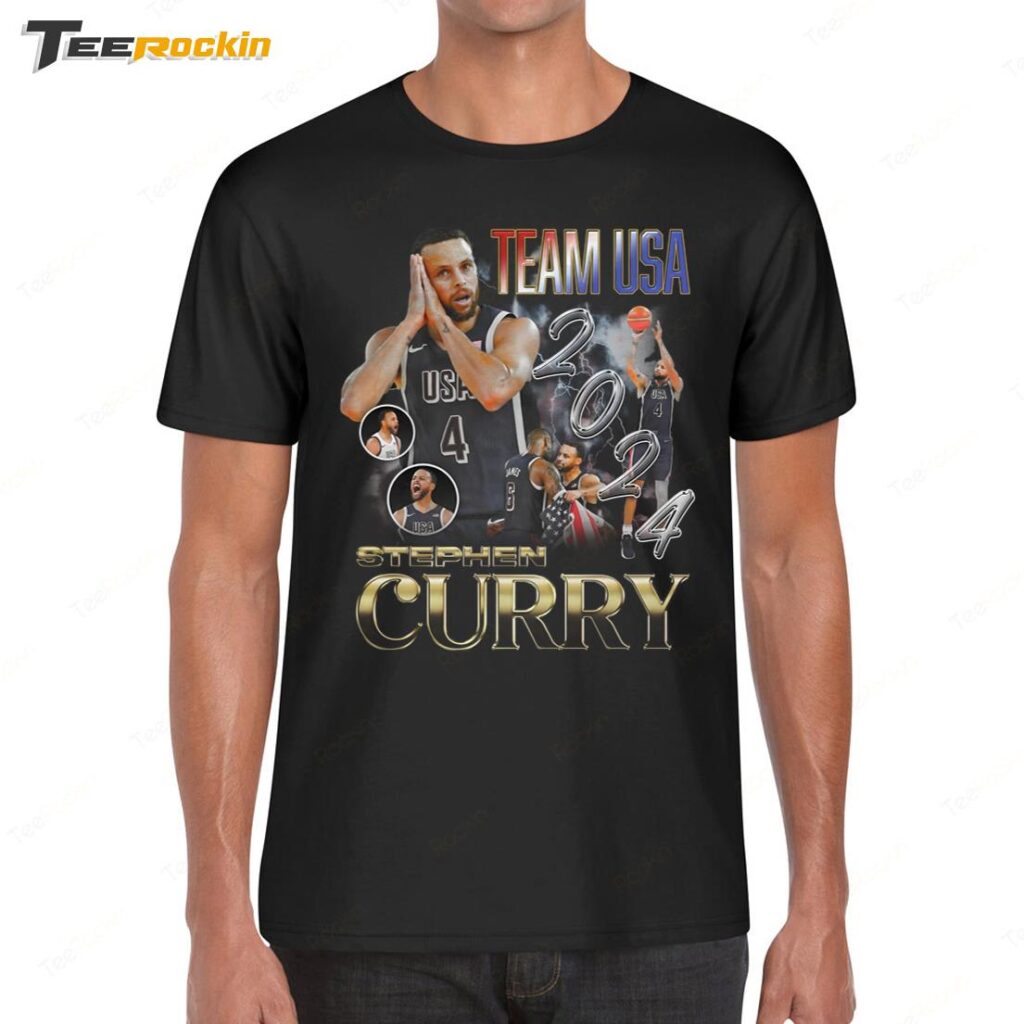 Stephen Curry Team Usa Night Paris Olympic 2024 Shirt