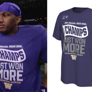 Washington Huskies 2024 Sugar Bowl Champions Locker Room Shirt