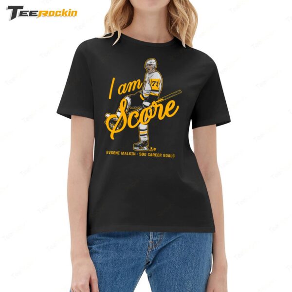 I Am Score Evgeni Malkin 500 Career Goals New Ladies Boyfriend Shirt