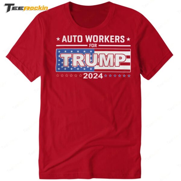 New Auto Workers for Trump 2024 Premium SS T Shirt