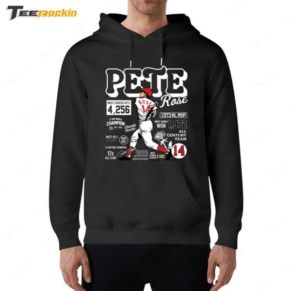 New Cincy Pete Rose Career Stats Hoodie