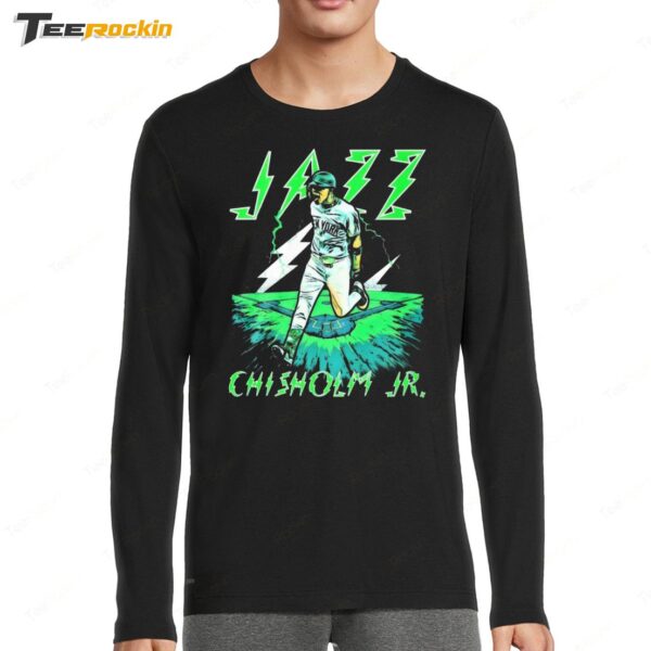 New Jazz Chisholm Jr New York Yankees MLB Painting Long Sleeve Shirt