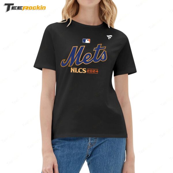 New York Mets 2024 National League Division Champions Locker Room Ladies Boyfriend Shirt