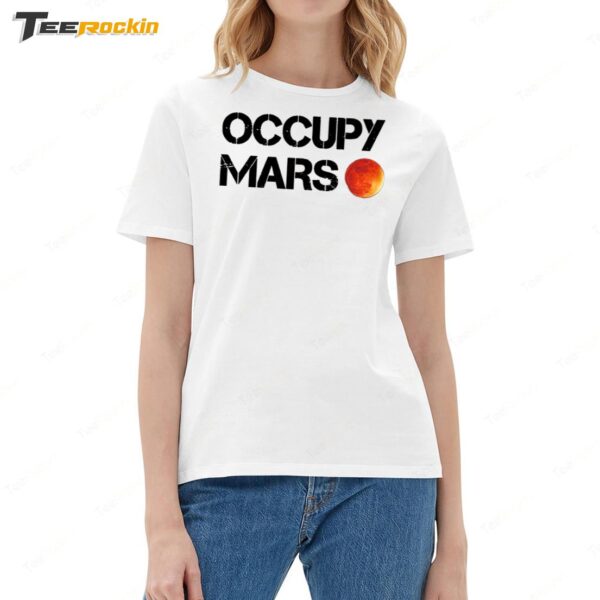 Space X Merch Store Occupy Mars Ladies Boyfriend Shirt