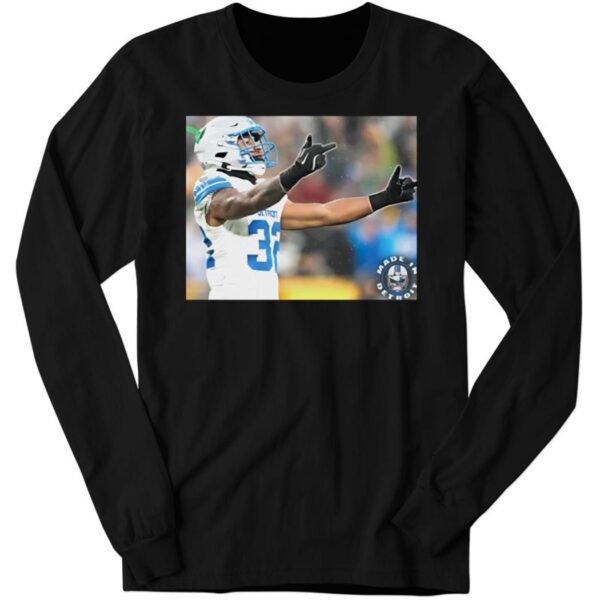 Double Birds By Brian Branch Detroit Lions Long Sleeve Shirt