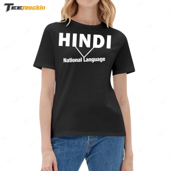 Hindi Is National Language Ladies Boyfriend Shirt