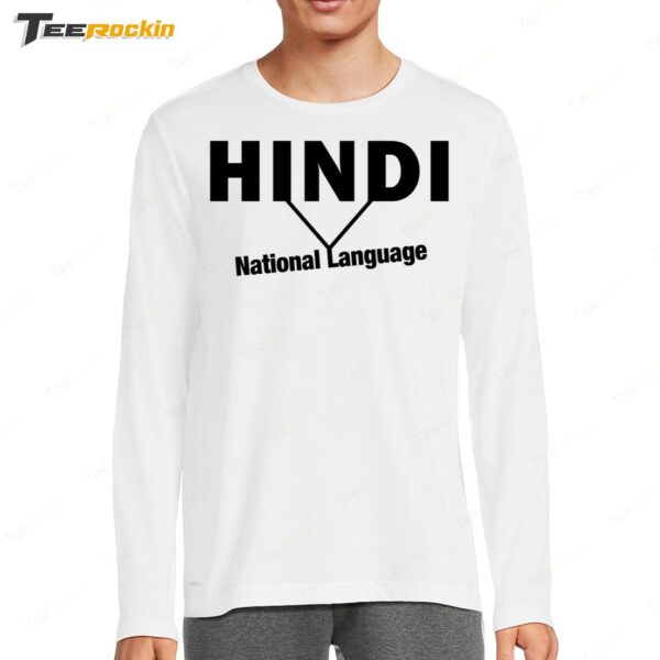 Hindi National Language Long Sleeve Shirt