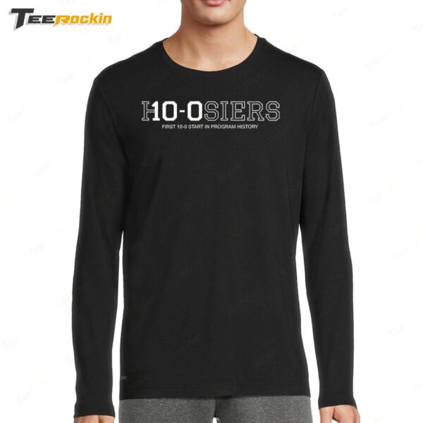 10 0 Hoosiers First 10 0 Start In Program History Long Sleeve Shirt