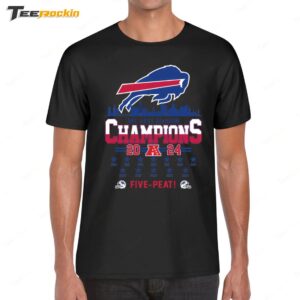 Buffalo Bills AFC East Division Champions 2024 Five Peat Shirt