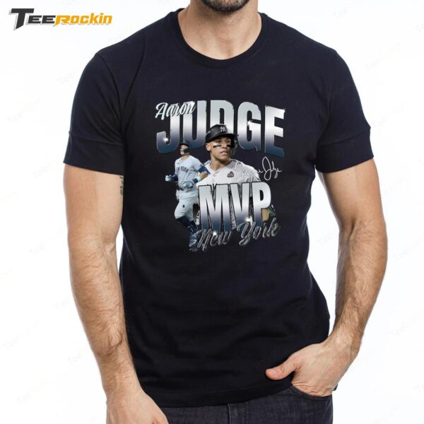 Aaron Judge New York Yankees Second MVP Signature Premium SS T Shirt