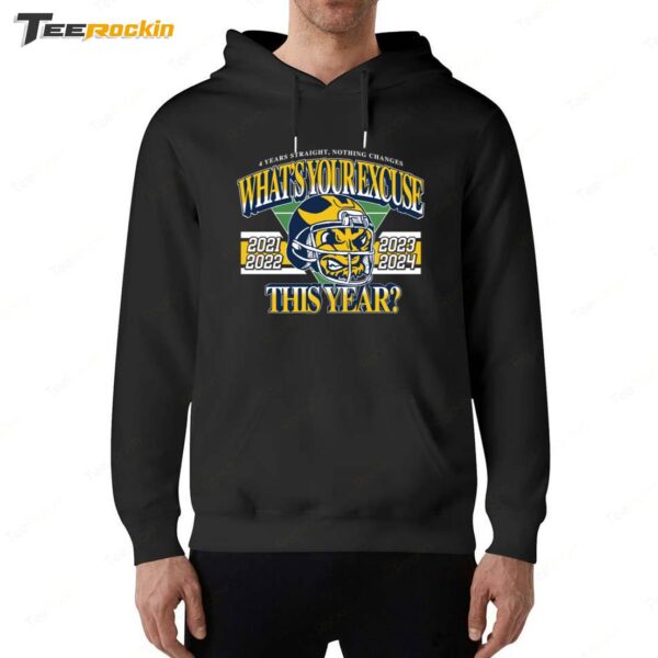 Barstool Michigan Wolverines What's Your Excuse This Year 2024 Hoodie