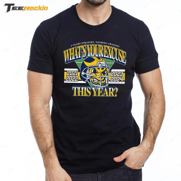 Barstool Michigan Wolverines What's Your Excuse This Year Premium SS T Shirt