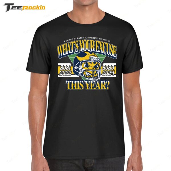 Barstool Michigan Wolverines What's Your Excuse This Year Shirt