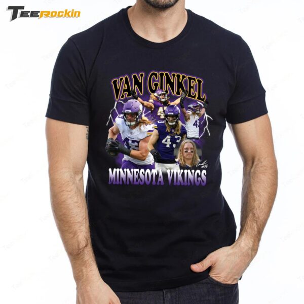 Brian Flores wearing Van Ginkel Minnesota Vikings Premium SS T Shirt