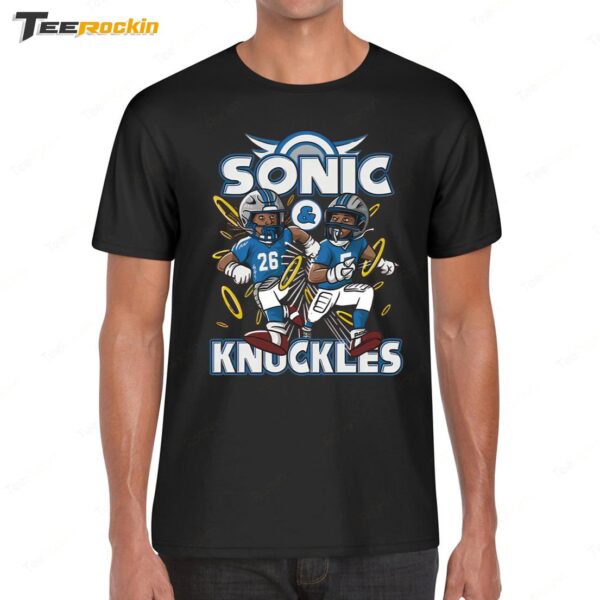 Detroit Lions David Montgomery Jahmyr Gibbs Sonic Knuckles Shirt