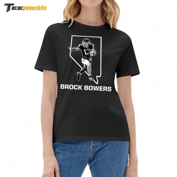 Hot Brock Bowers NFLPA Licensed Ladies Boyfriend Shirt