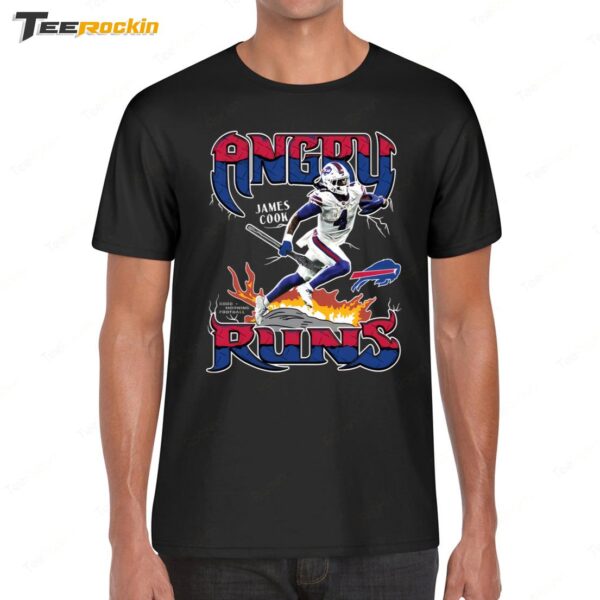 Hot Buffalo Bills James Cook Angry Runs Shirt