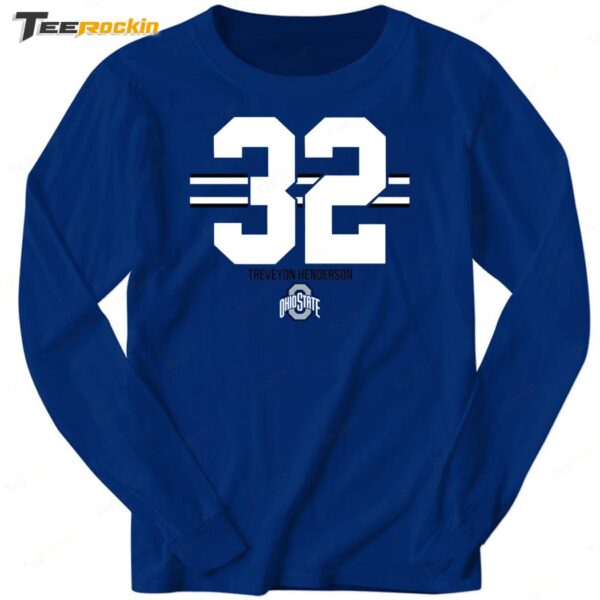 Hot Osu Football Treveyon Henderson 32 Long Sleeve Shirt