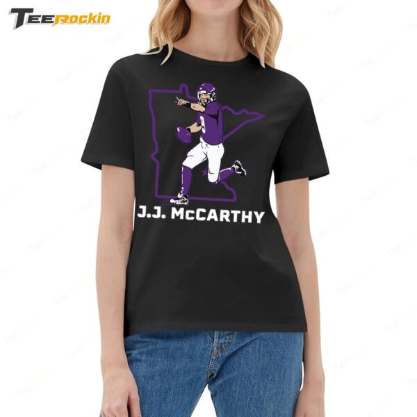 J.J. Mccarthy State Star Ladies Boyfriend Shirt