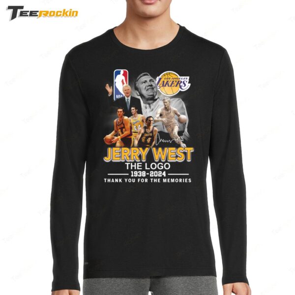 Lakers Jerry West The Logo 1938 2024 Thank You For The Memories Long Sleeve Shirt