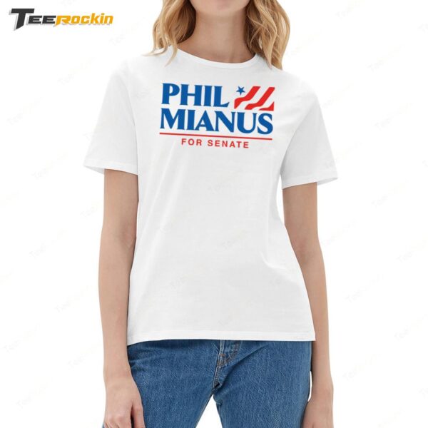 Phil Mianus For Senate Ladies Boyfriend Shirt