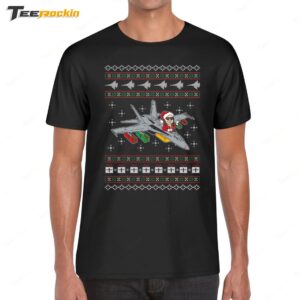 F 18 USA Fighter Jet Ugly Christmas Sweater Style Xmas Shirt