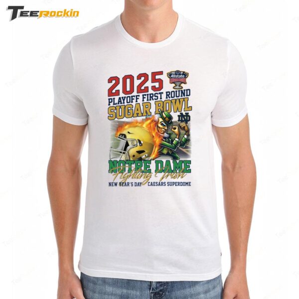 2025 Playoff First Round Sugar Bowl Notre Dame Fighting Irish Premium SS T Shirt