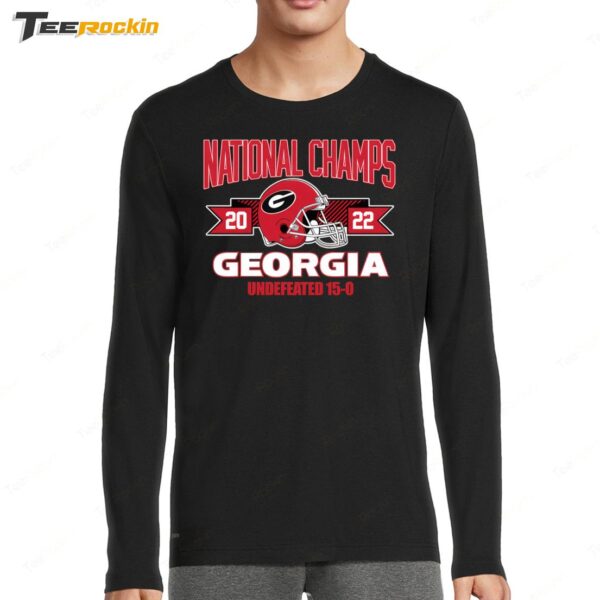 Georgia Football National Champions Arched Helmet Long Sleeve Shirt