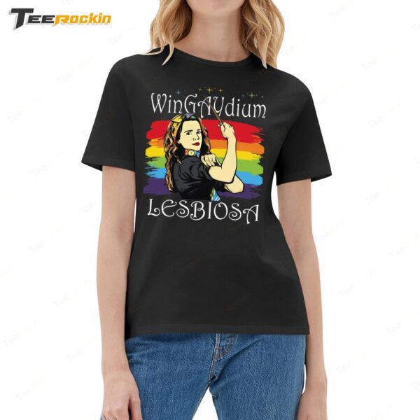 LGBT Wingaydium Lesbiosa Ladies Boyfriend Shirt