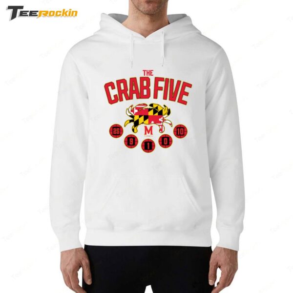 Maryland Basketball The Crab Five Crab Flag Hoodie