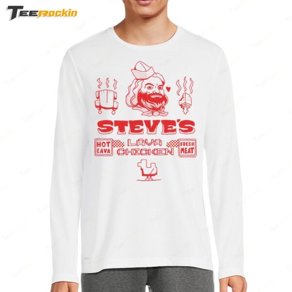Steve's Lava Chicken Graphic Long Sleeve Shirt